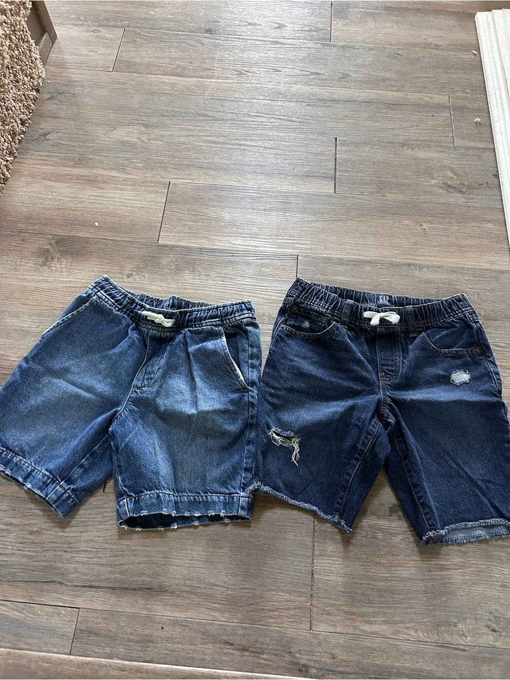 GAP Boys Denim Shorts - Light Blue and Dark Blue